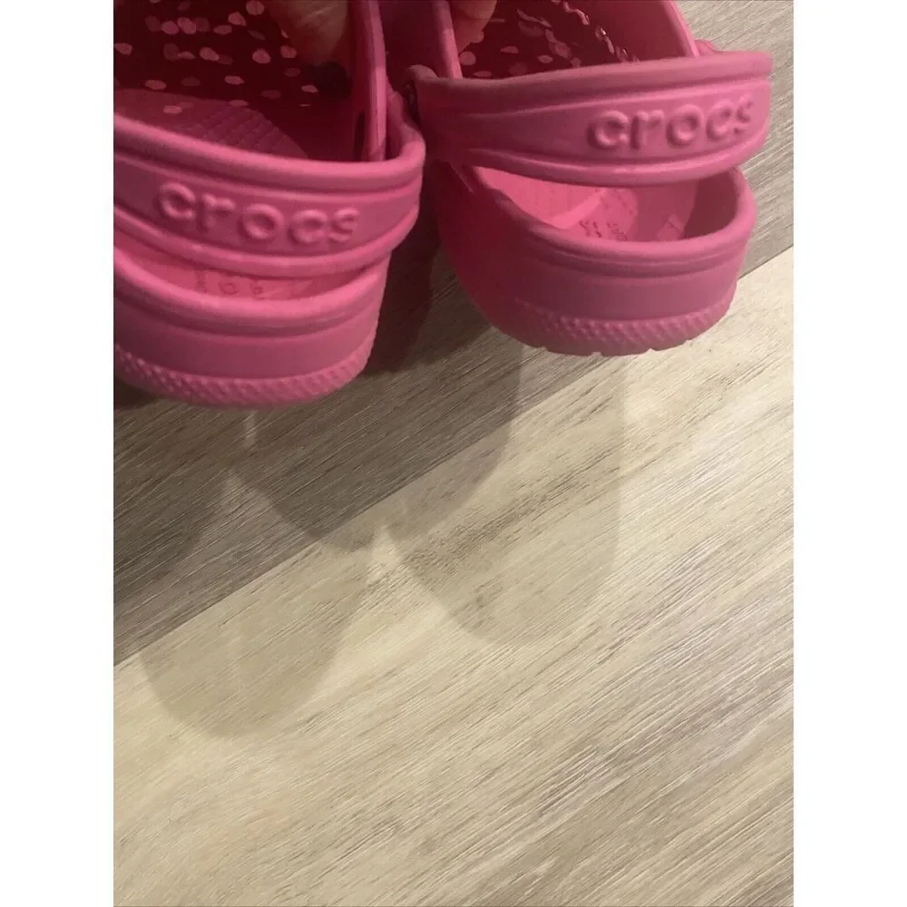 Crocs Coast Clog K Little Girl's Party Pink Sandals 204094-6U9 Size  C10